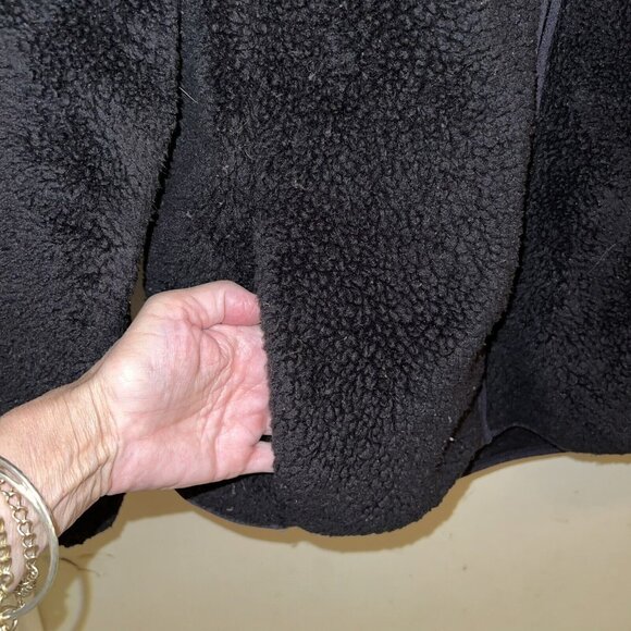 Girls Eddie Bauer Black Fleece Plush Full-Zip Up Jacket XL Size 14-16 (Womens S) - Picture 7 of 13
